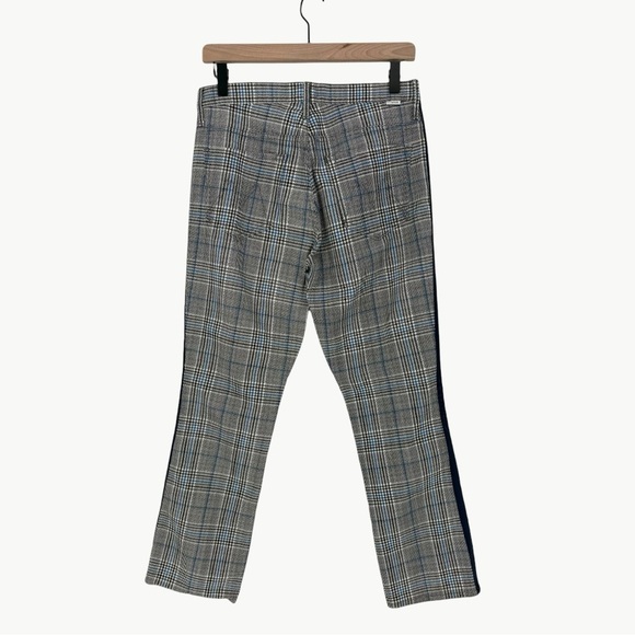 MOTHER The Insider Cropped Ankle Pants | Sz 28 | Grey/Blue Plaid - Picture 4 of 12